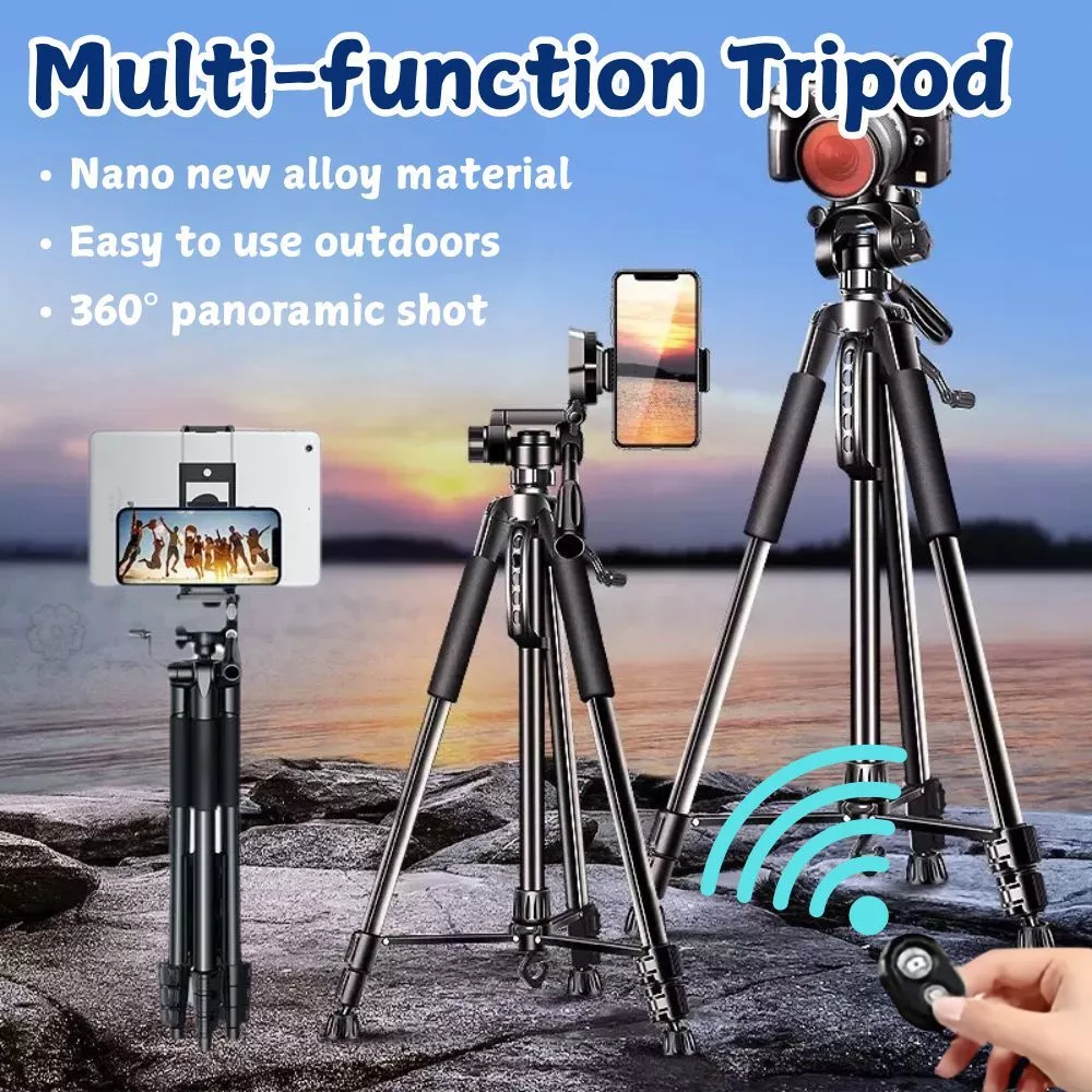 【ALUMINUM】Tripod Stand – 55–160cm Adjustable Height | Premium Alloy | Lightweight & Stable for Phone/Camera - Image 9