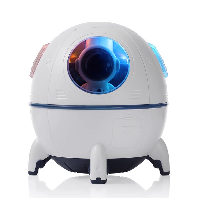 Space Capsule USB Mini Air Humidifier – Colorful LED Light | Quiet Operation | Portable & Stylish Design