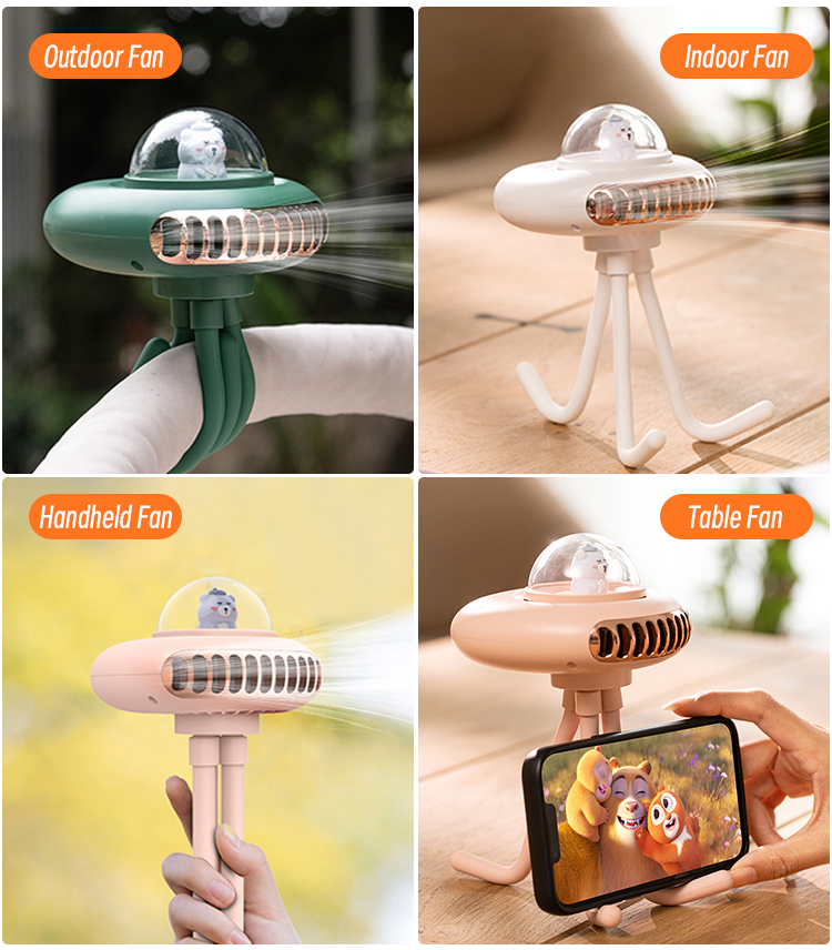 KINSCOTER Stroller Fan – Portable Clip-On Fan with Flexible Tripod | USB Rechargeable | Quiet & Adjustable Wind - Image 4